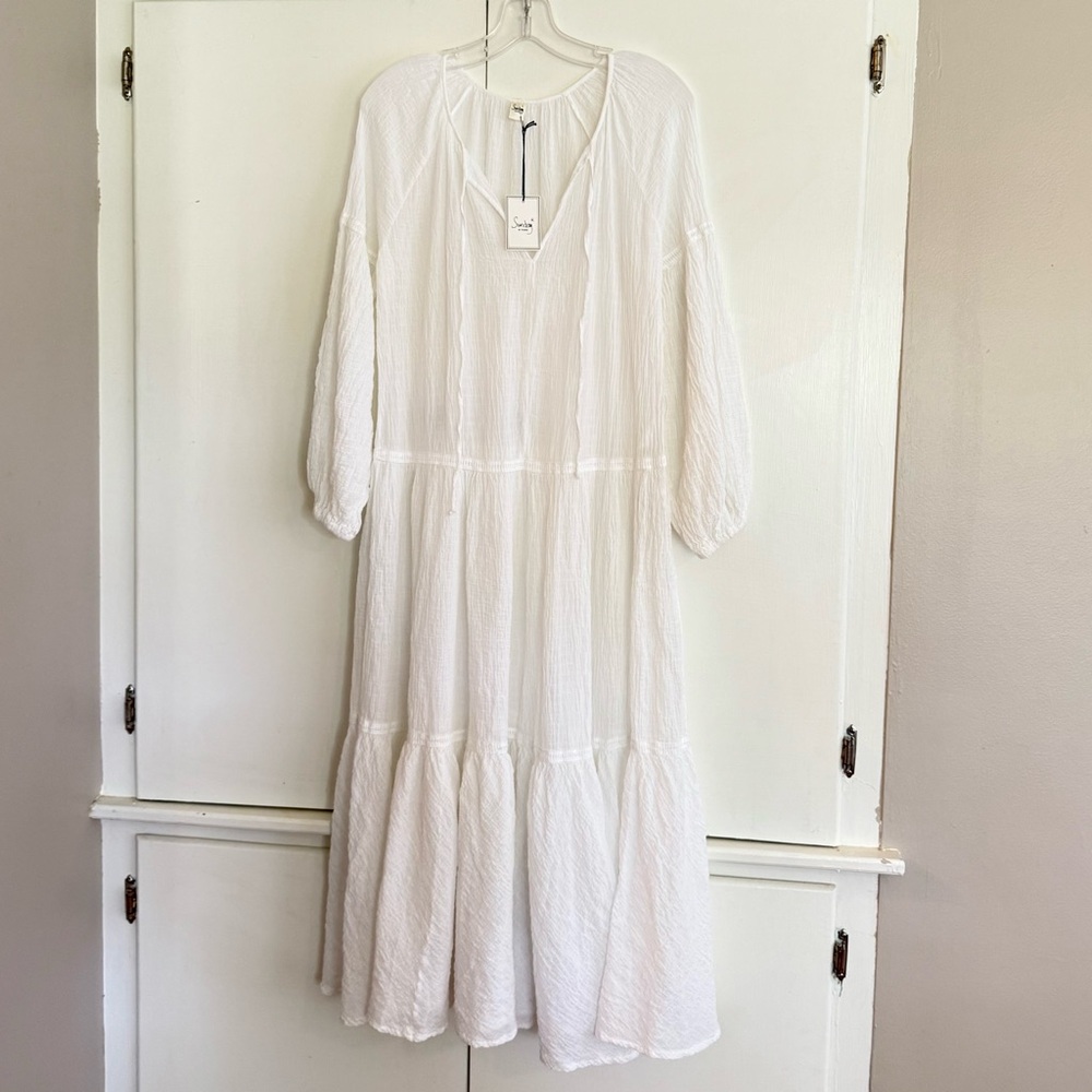 Sunday Saint Tropez NEW white cover up dress